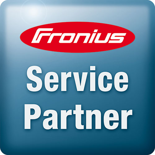 Fronius Service Partner badge with transparent background